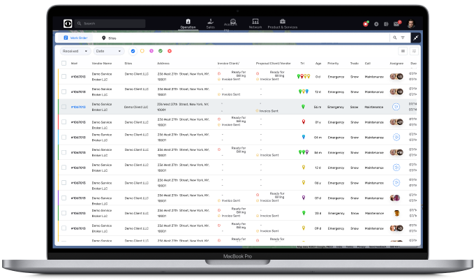 Receive Service Requests and send Work Orders