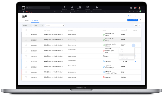Send and receive invoices and payments