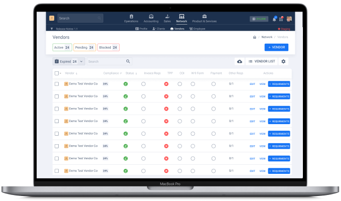 Vendor Compliance Monitoring