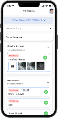 Check-In/Out via GPS, take photos, add notes and record tasks